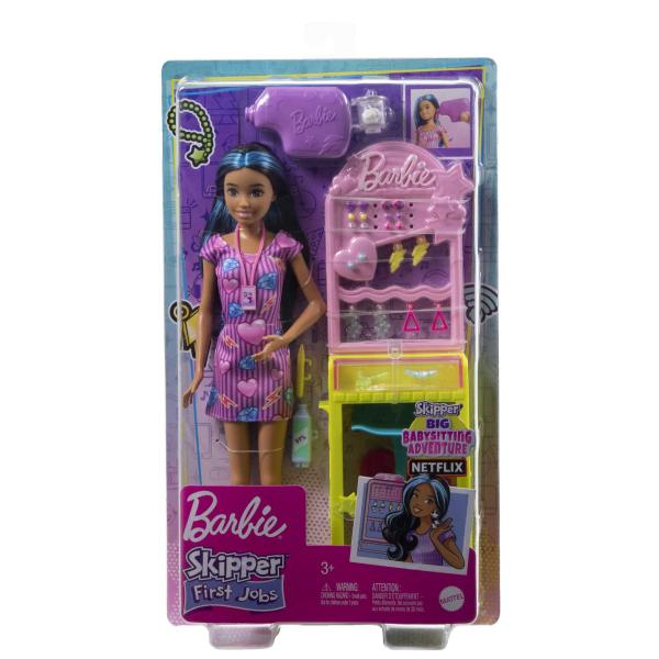 Muñeca Barbie Skipper set de Juego de Aretes 3a+