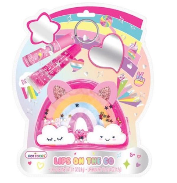 Bolso de Cosméticos C/ Balsamo y Brillo de Arcoiris 5a+