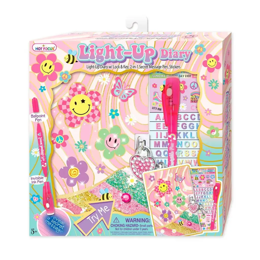 Diario Luminoso con Candado y Bolígrafo para Msj Secretos 5a+