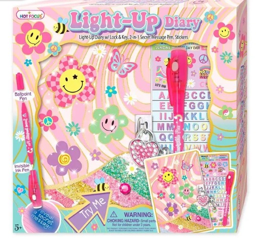 Diario Luminoso con Candado y Bolígrafo para Msj Secretos 5a+