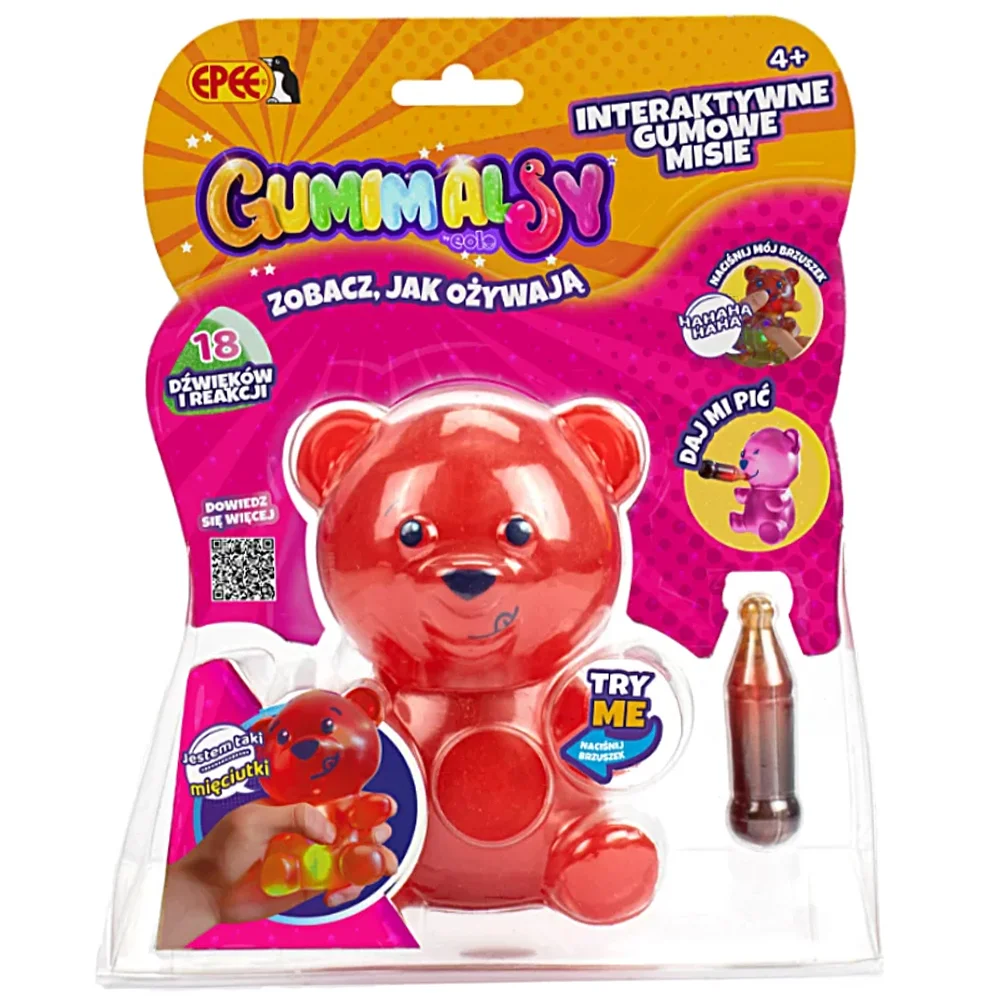 Muñecos de Goma con Sonidos y Reacciones  4a+ (Rojo)