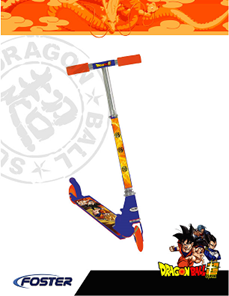 Scooter Aluminio 2 Ruedas C/ Luz Dragon Ball Super 5a+