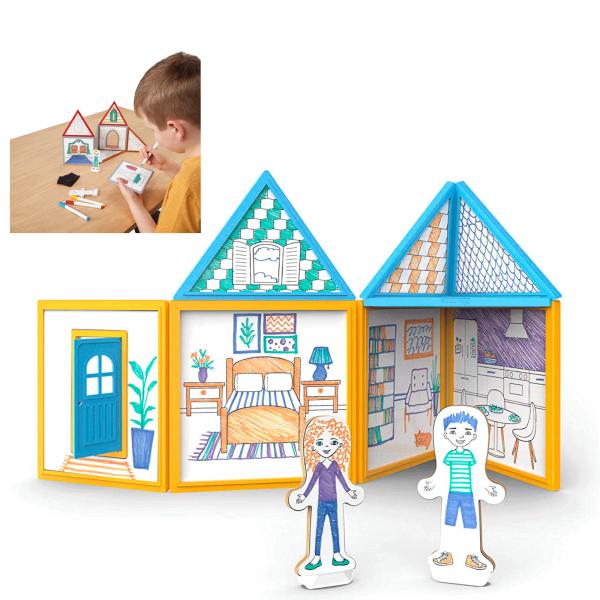 Casa Magnética Dibuja y Construye 15pzs 4-10a