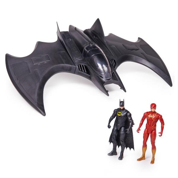 Vehiculo Batwing con Figuras The Flash y Batman 4a+