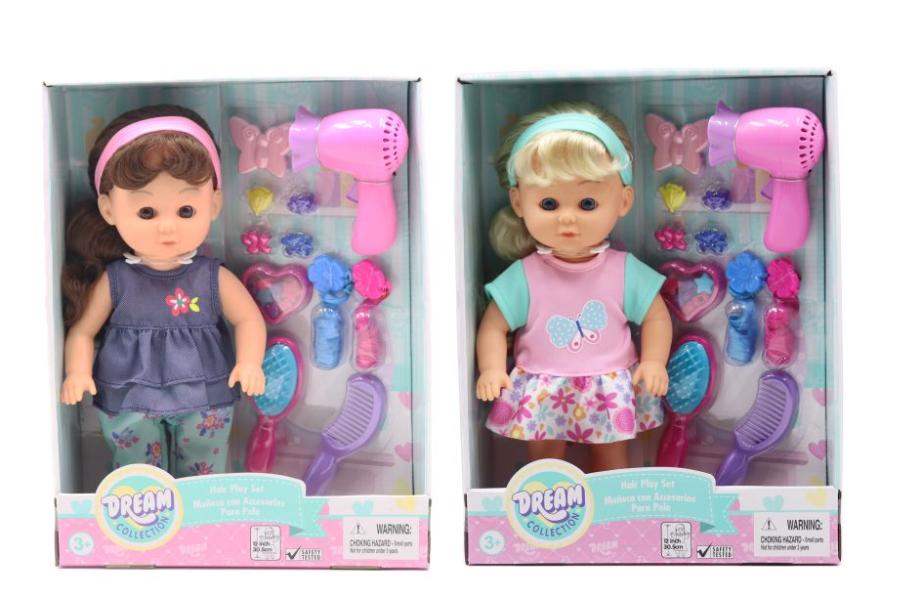 Muñeca con Accesorios para el Pelo 30cm Surt/2 3a+
