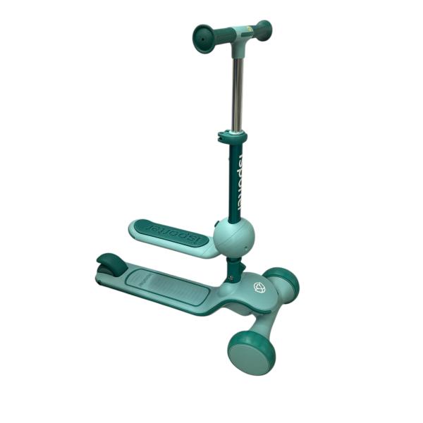 Scooter de 3 Ruedas con Asiento Verde Agua 3a+ 20kg Max en el Asiento y 50kg de Pie