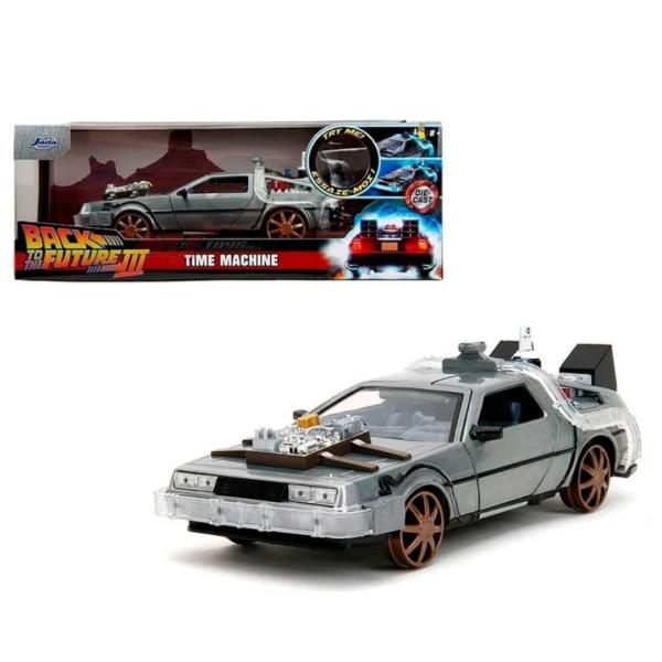Carro Regreso al Futuro 3 Hollywood Rides Time Machine 1:24 8a+