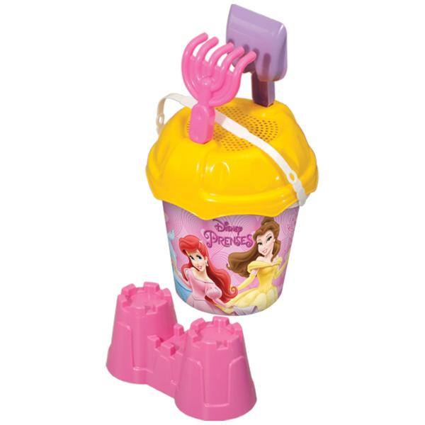 Balde Pequeño con Juguetes de Playa Disney Princesas 3a+