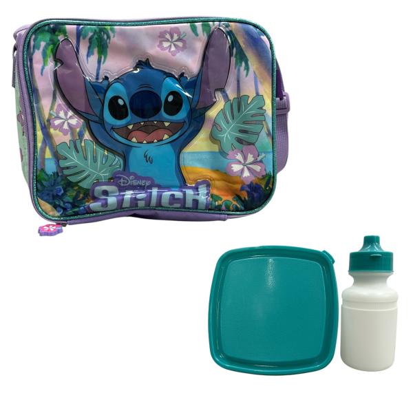 Lonchera con Taza y Botella Disney Stitch (STILA373)