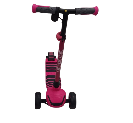 Scooter de 3 Ruedas Electrico con Luz Rosado 6a+ 50Kg Max