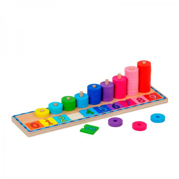 Apilador Multicolor de Madera 56pzs 24m+