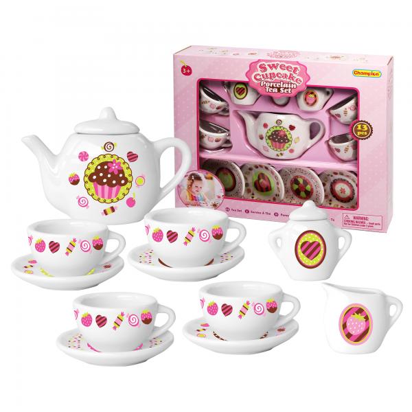 Juego de Té de Porcelana Sweet Cupcake 13pzs 8a+