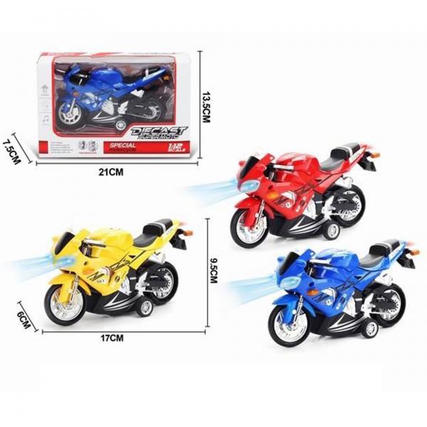 Motocicleta de Fricción Luz y Sonidos 1:12 3a+ (440172)