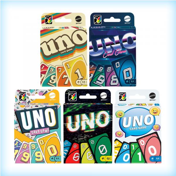 Mattel Games - Juego de Mesa Uno Icónicos 50 años Surt/5 7a+