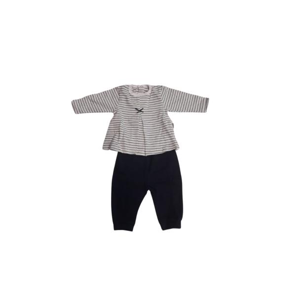 Pijama 2 Piezas Osito Gris Caja de Regalo Talla 6m