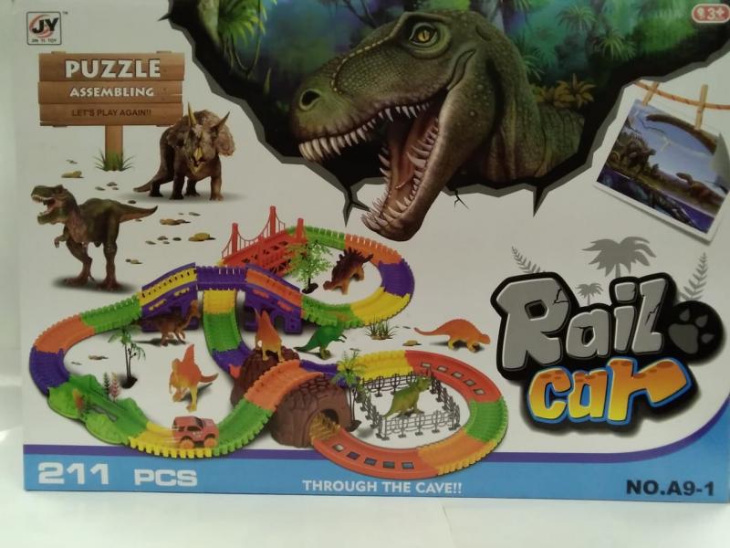 Pista de Carros Armable Rain Car Dinosaurios 211pzs 3a+ (438209)