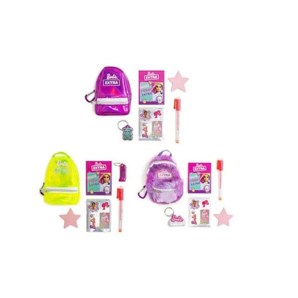 Mini Mochila de Papelería Sorpresa de Barbie Extra Displ/12 Surt/3 5a+