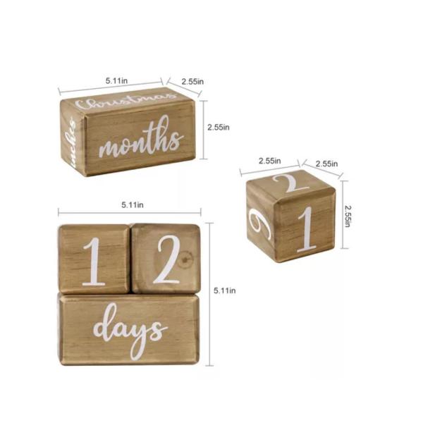 Bloque de Madera para Recuerdos del Bebé 3a+(458825)