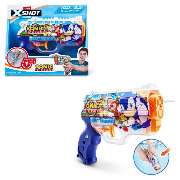 Lanzador X-Shot Skins de Agua  Sonic The Hedgehog 5a+