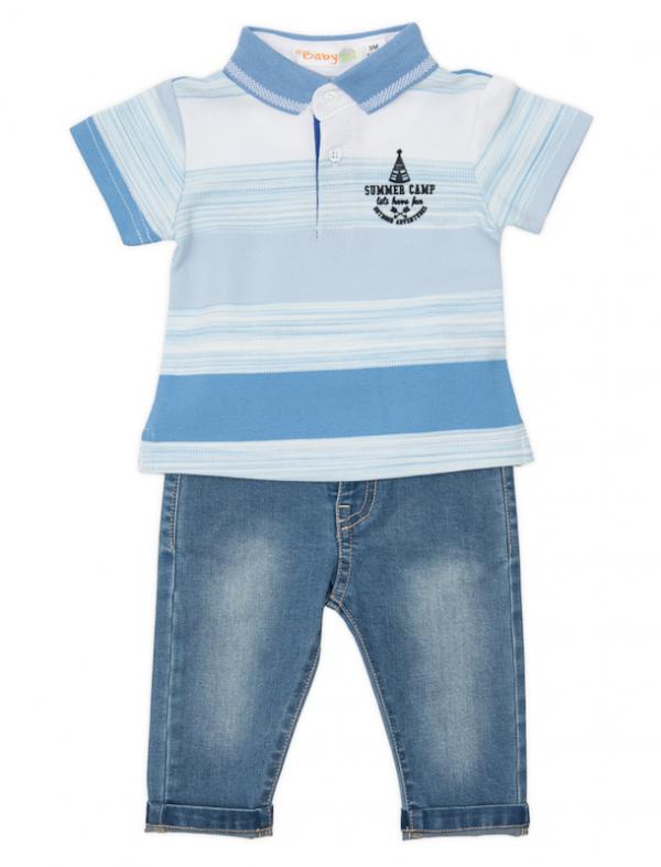 Camisa Tipo Polo Campamento Verano C/Pantalón 12M