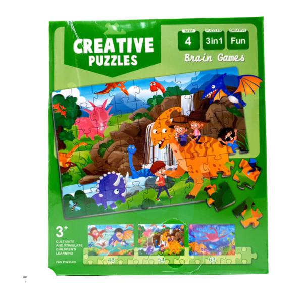 Rompecabezas 3 en1  Para colorear  3a+