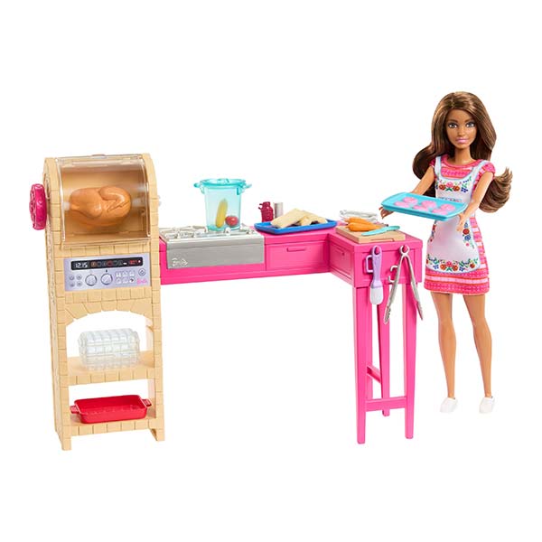 Muñeca Barbie Teresa Cratu Cocina 20Pzs 3a+
