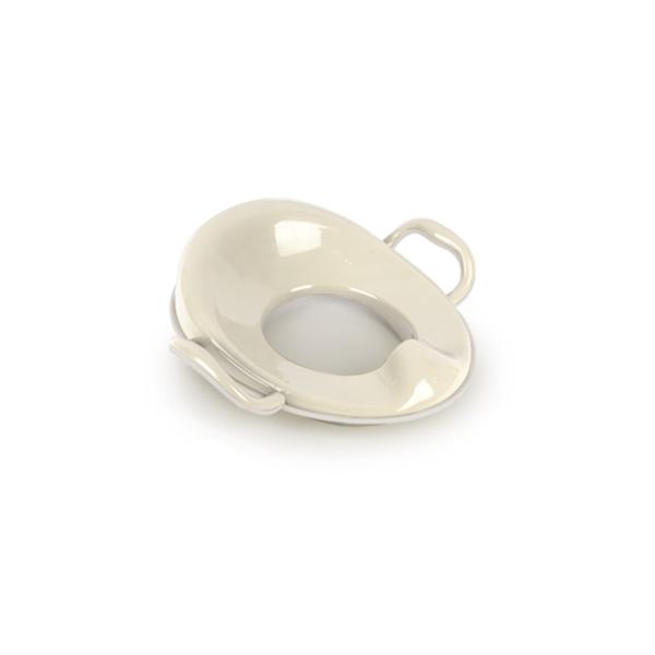 Asiento de Entrenamiento para Inodoro con Respaldo Bajo Antideslizante Beige 18m+