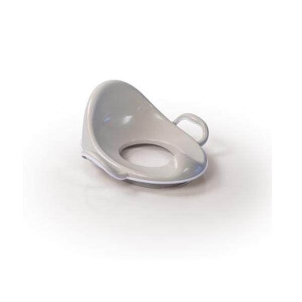 Asiento de Entrenamiento para Inodoro con Respaldo Alto Antideslizante Beige 18m+