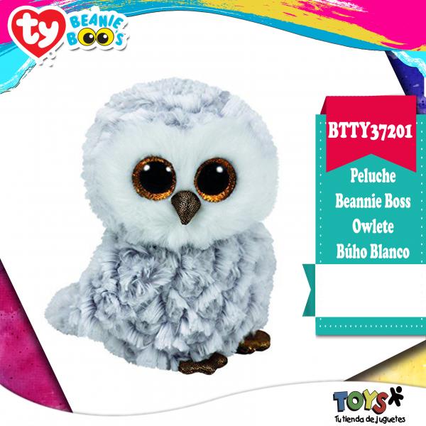 Peluche Beannie Boss Pequeño Owlete Búho Blanco 3a+