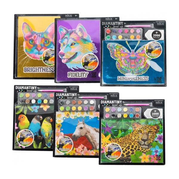 Set de Arte de Pintar con Cristales Plastios 3D Surt/6 8a+ (96003-005-011-201-206-210)