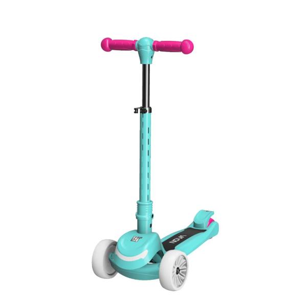Scooter Nova Ajustable Color Verde Agua de 3 Ruedas con Luz  3a+ 50kg Max (202907)