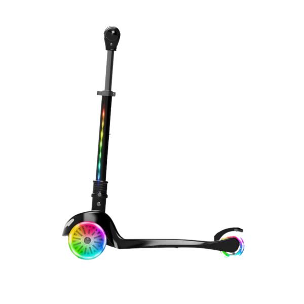 Scooter Negro Nova de 3 Ruedas Ajustable  con Luz 3a+ 50Kg Max (200712)