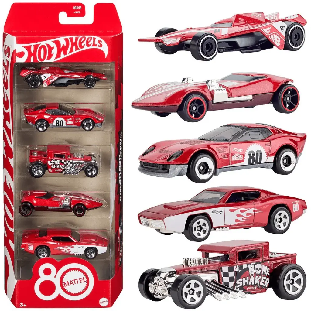 Hot Wheels Set de 5 80 Aniversario 3a+