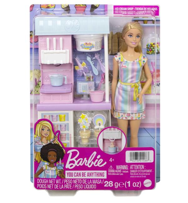 Barbie Set Heladería con Muñeca 4a+