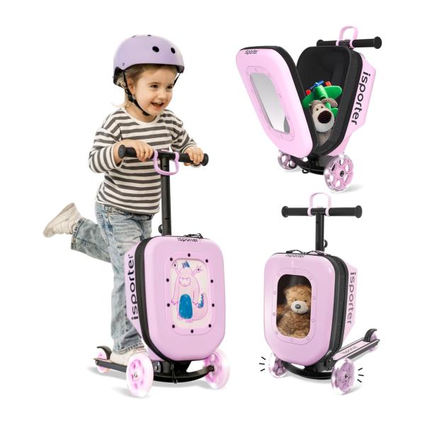 Sccoter de Tres Ruedas con Bolso con Luz Rosado 2-5a+ 50K Max