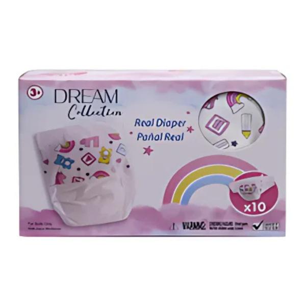 Pañal Real para Muñecas Dream Collection Set/10 3a+