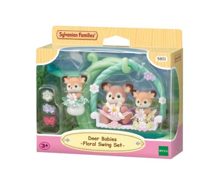 Familia Sylvannia Bebés Ciervos Columpio Floral 3a+