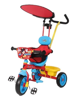 Triciclo C/ Cinturon & Guia de  Luxe Mickey 3en1 1.5+