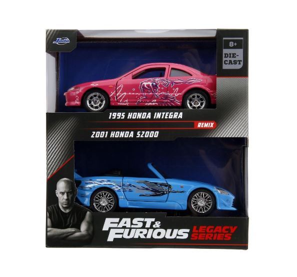 Carro Fast & Furious  Legacy Set/2 8a+Esc:1:32 (Honda Integra & S2000) 8a+