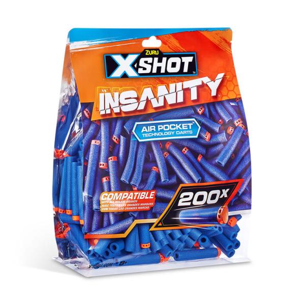 Dardos para Recargar Xshot Insanity 200Pzs  8a+
