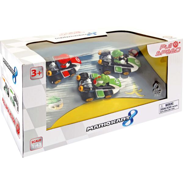 Carros de Mario Kart Fricción Set/3 Esc 1:43 3a+ (15813010)