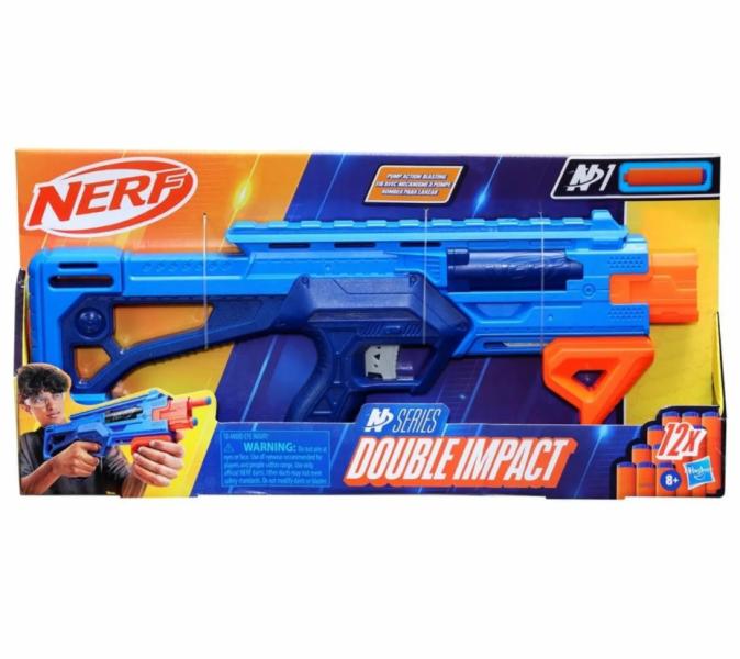 Lanzador Nerf Double Impacto 8a+
