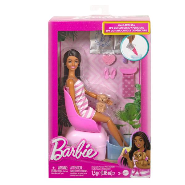 Muñeca Barbie Set de Manicure y Pedicure 3a+