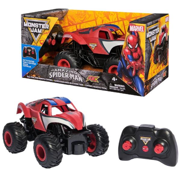 Carro Monters Jam Control Remoto Marvel The Amazing Spider-Man 4a+