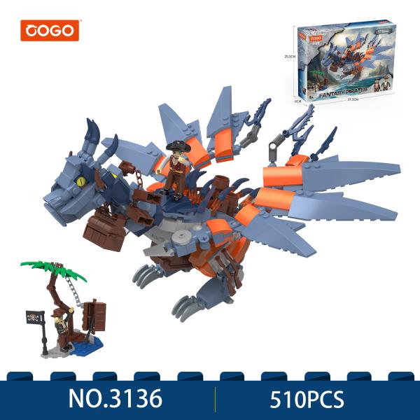 Dragón Armable Fantasia Pirata 510pzs 6a+