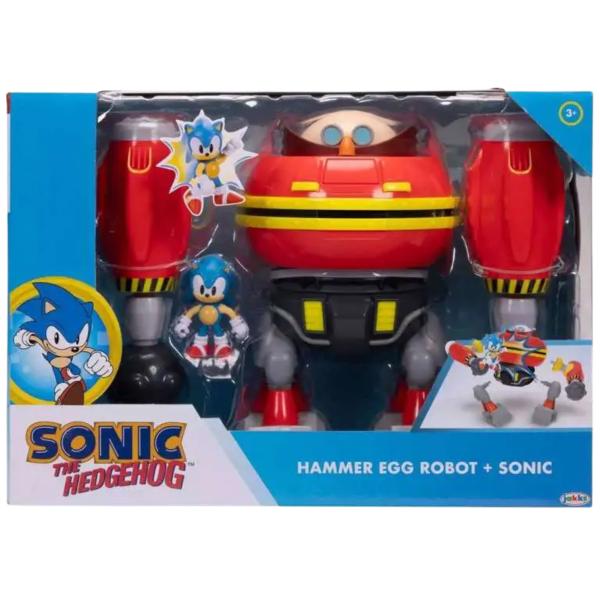 Figura Sonic the Hedgehog Hammer Egg Robot & Sonic 3a+