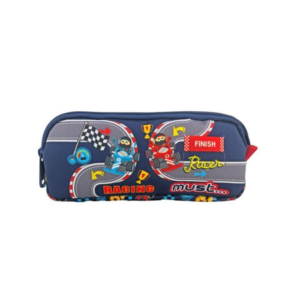 Cartuchera Must Energy 21X6X9 cm 2 Cremalleras, Racing