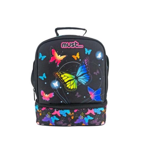 Lonchera Must Yummy 22X16X28 cm Isotérmica, Mariposas