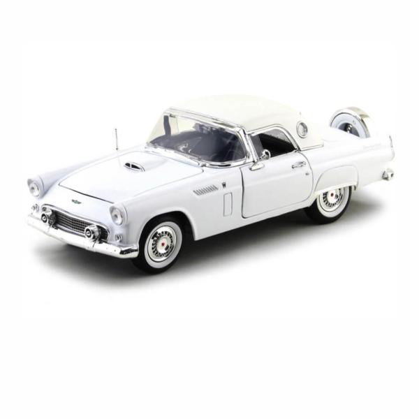 Carro 1:18 Ford Thunderbird 1956 Blanco  8a+