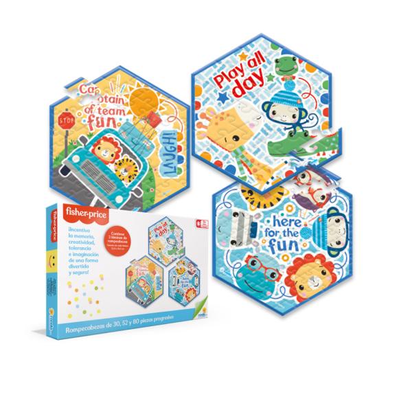 Rompecabezas Fisher-Price 3en1 5a+